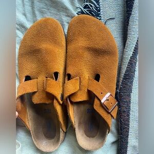 Birkenstock suede clogs in MINK size EU 39 narrow